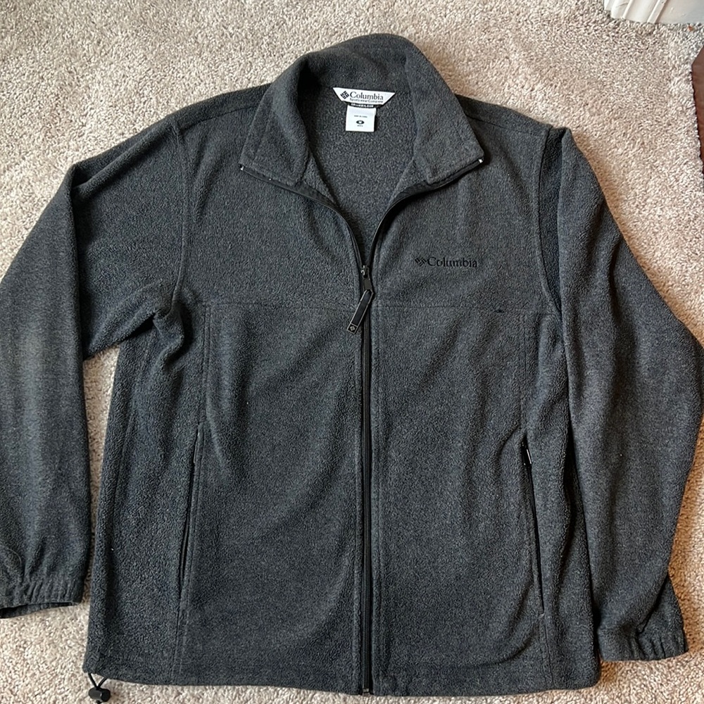 Men’s Columbia fleece full zip jacket, size medium